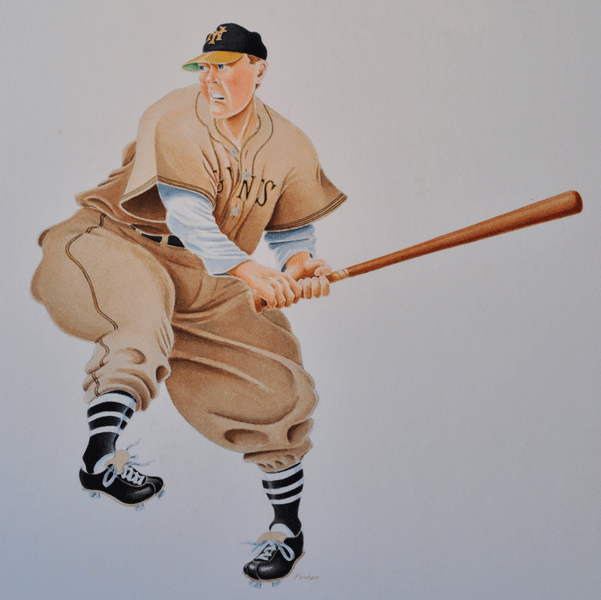 Vintage Baseball: Watercolor 